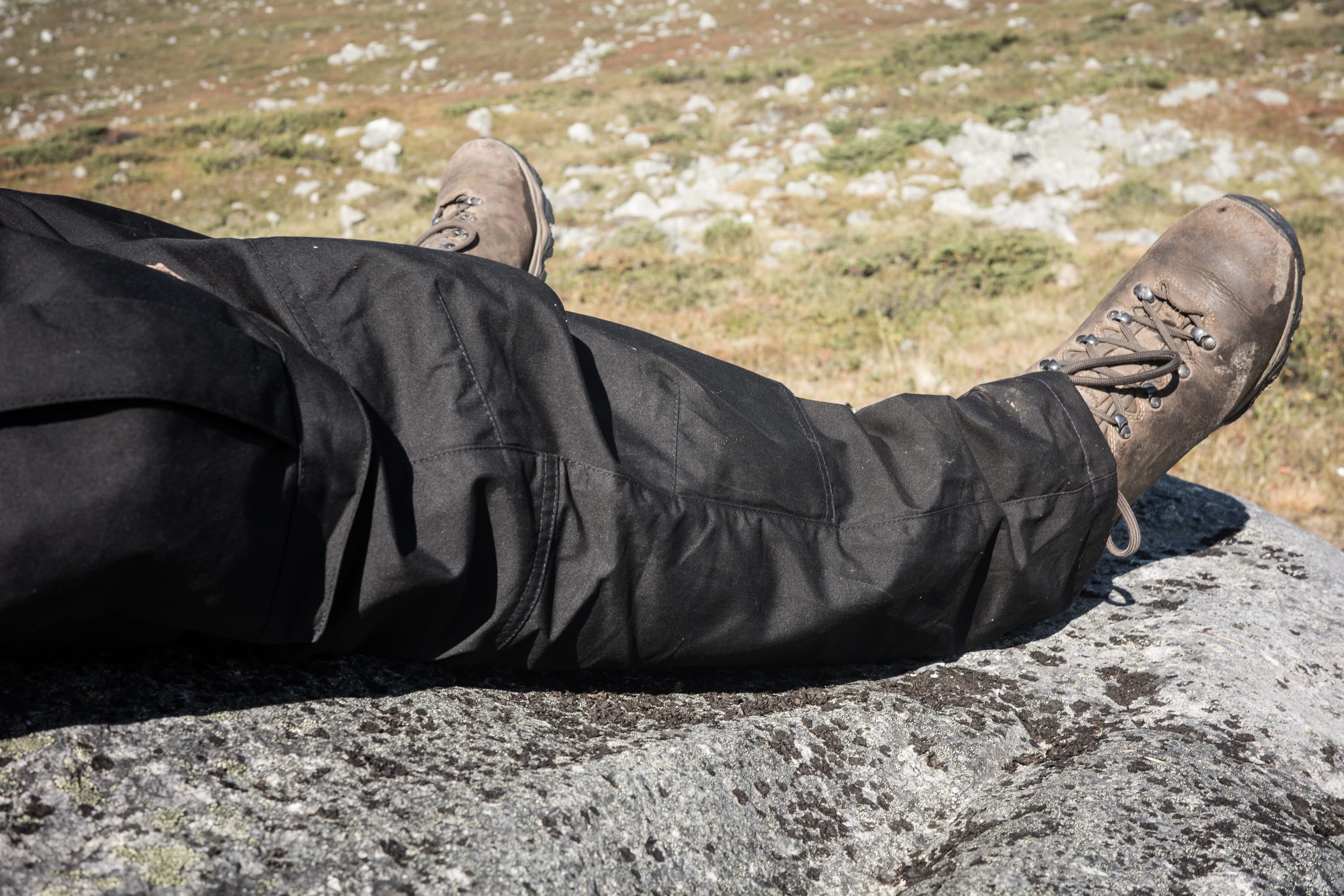 I lay on rock